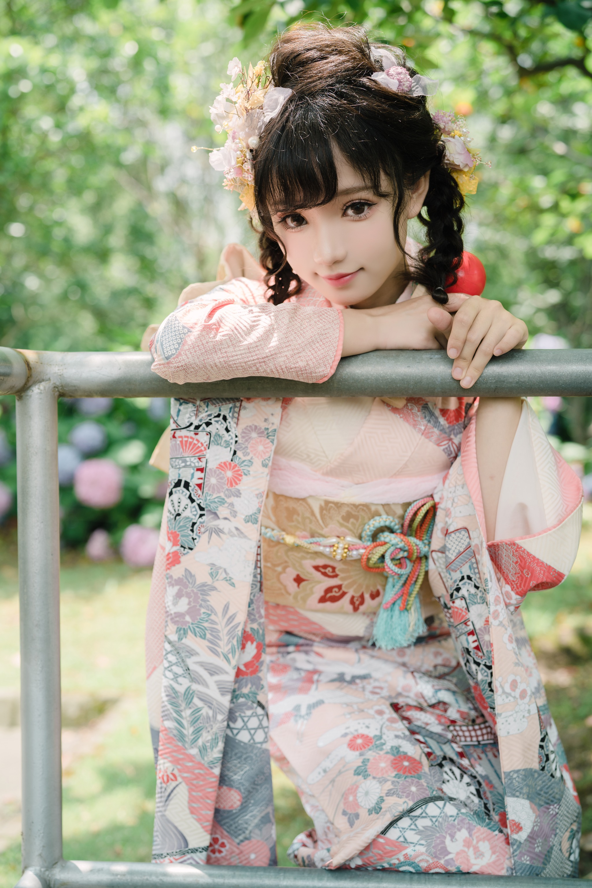 花柒Hana - NO.009 绣球花和服写真[18P]-XikXak